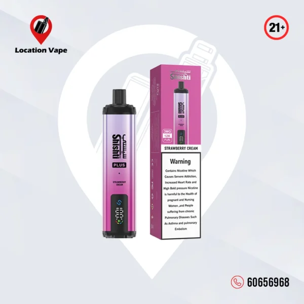 Shishti Plus strawberry cream 12000 puffs 3mg