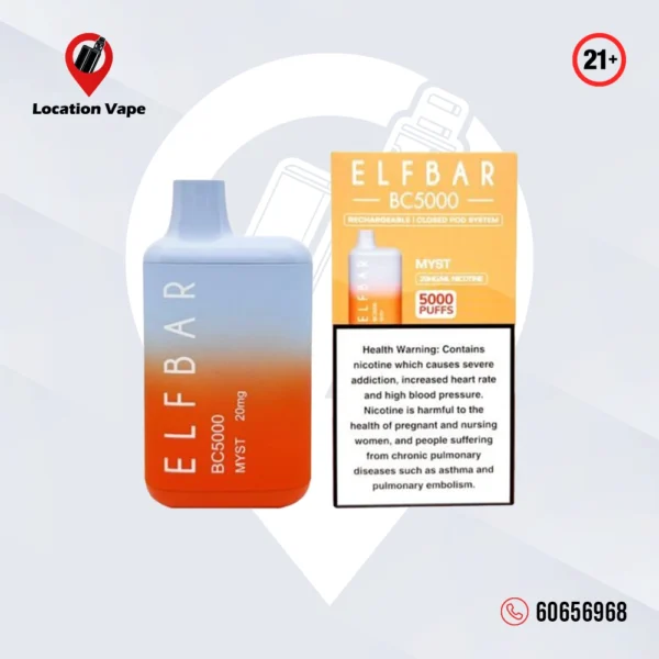 elf bar myst bc5000 puffs 50mg