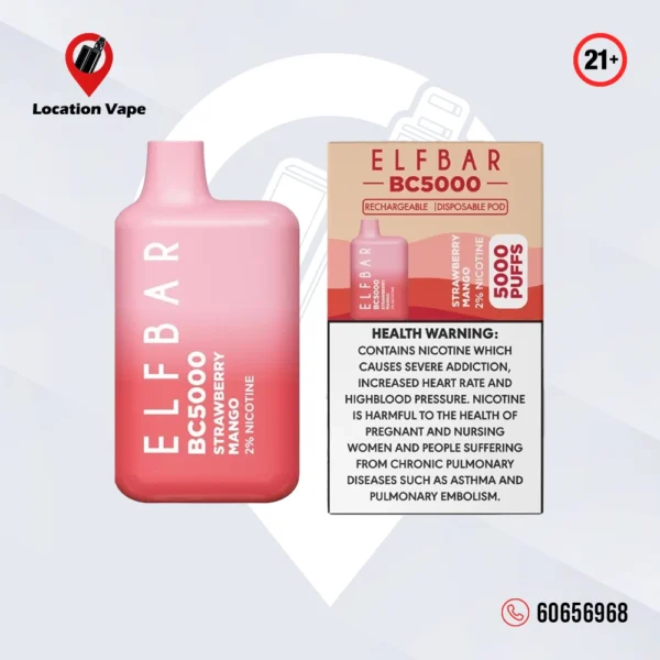 elf bar strawberry mango bc5000 puffs 20mg